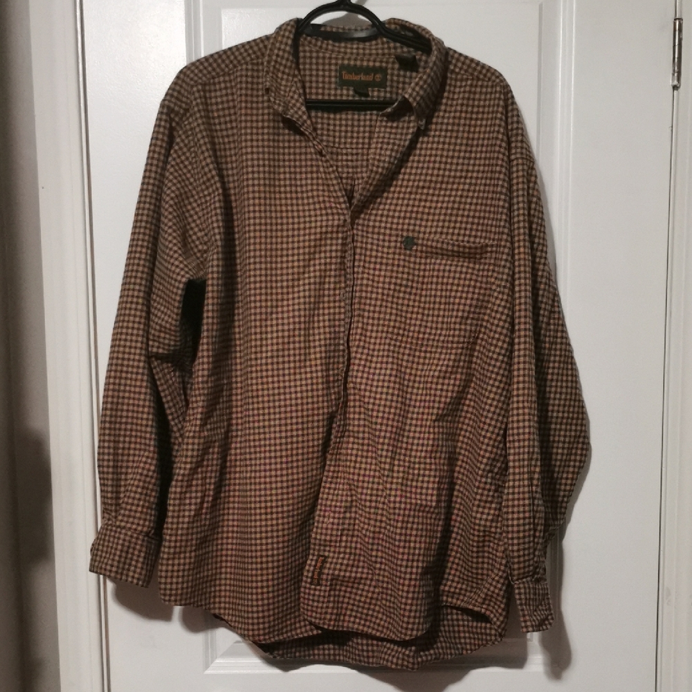 Timberland Brown Plaid Casual Shirt